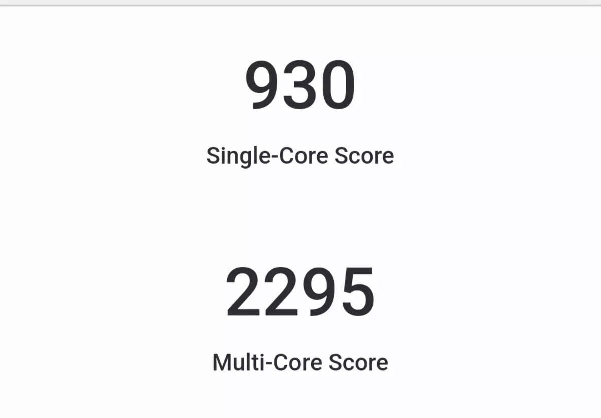 Geekbench test score for the Narzo 60 Pro.