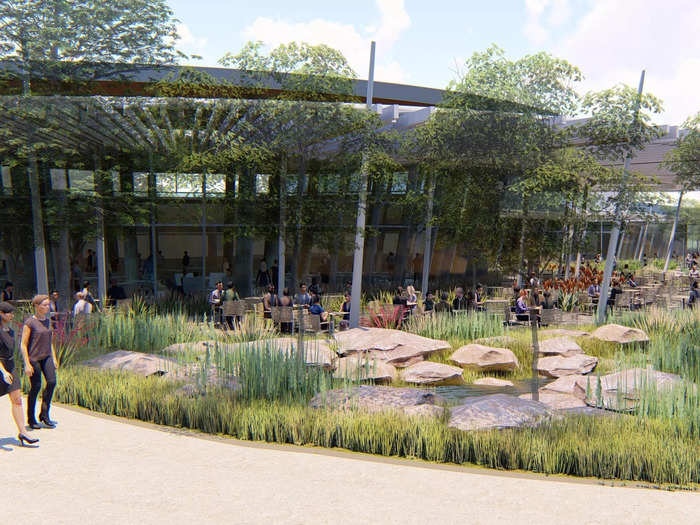 …and a courtyard, which will house some of the campus