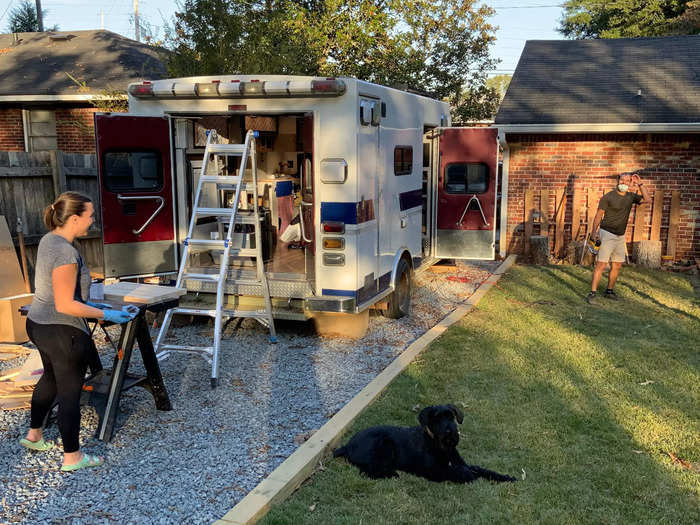 They gave themselves a hard deadline of six months to move out of their house and into the renovated ambulance.