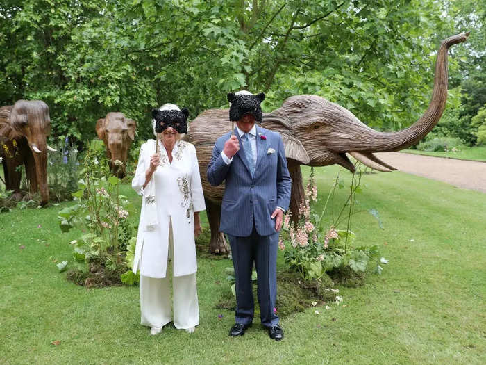 In 2019, Charles and Camilla posed at a masked ball for Elephant Family, a wildlife charity founded by Camilla