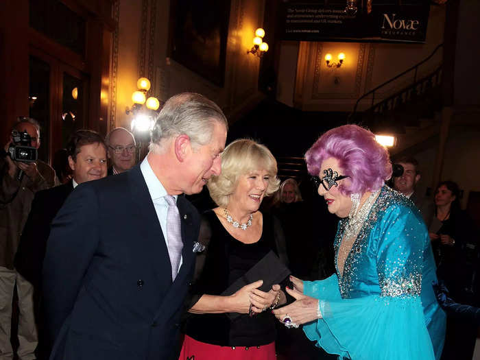 In 2010, Jackson photographed Charles and Camilla chatting with Australian entertainer Barry Humphries as his persona Dame Edna Everage at The Prince