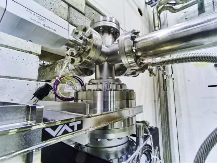 A pressure gauge monitors the vacuum conditions to avoid a matter-antimatter encounter. But even if there were such an encounter, these experiments produce such tiny amounts it would take 10 trillion years to make just .25 grams of antimatter, the amount needed for a theoretical "antimatter bomb."