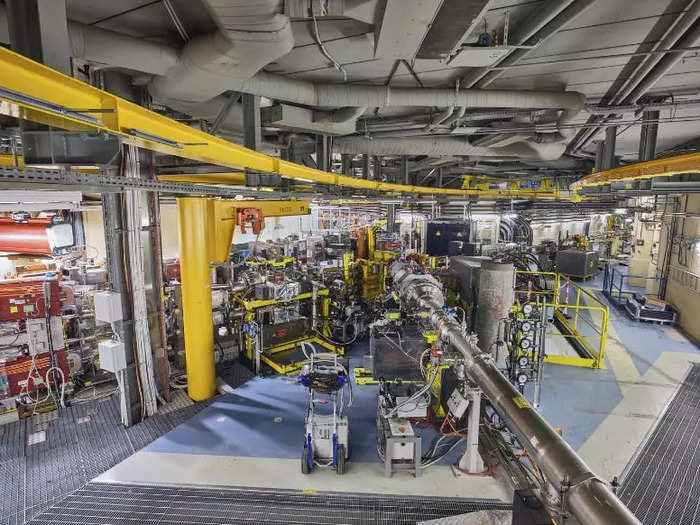 To create antimatter particles, physicists start with this Proton Synchrotron Booster, shown here, which delivers an accelerated beam of about 10 trillion regular protons to the Proton Synchrotron.