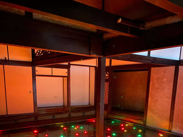 Another building in Honmura, called Kadoya, was also transformed into an exhibit by the Art House Project, and had lights on the floor that flashed on and off in a coordinated display.