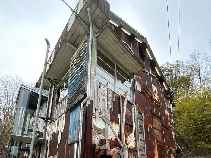 One of my favorite displays in Honmura was a two-story metalwork structure. It was part of the Art House Project, where local artists transformed abandoned buildings into 3D artworks. The project