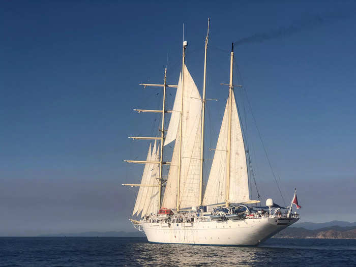 The Star Clipper only fits 166 guests, according to the cruise line