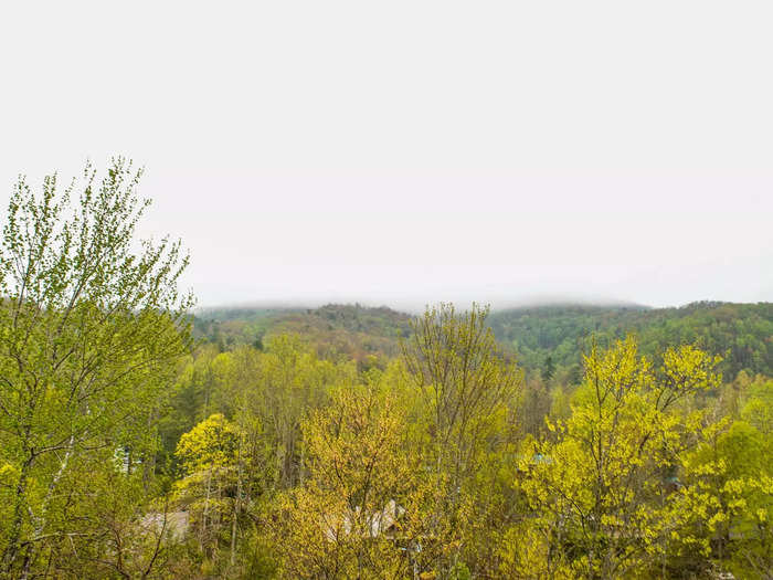 This balcony had my favorite view of all my accommodations on this trip because it was high enough to see a wide portion of the mountain range and close enough to see the hazy "smoky" effect that the park is known for.