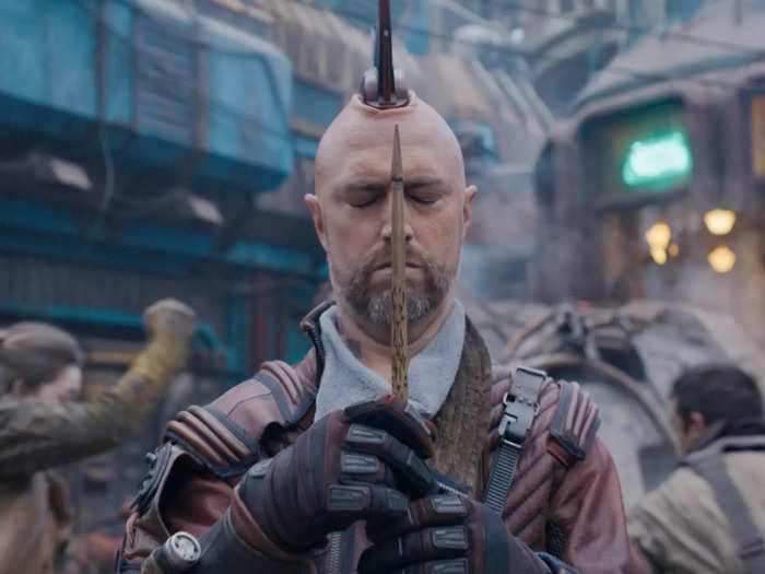 Sean Gunn reprises his role as Kraglin, one of the more recent additions to the Guardians lineup.