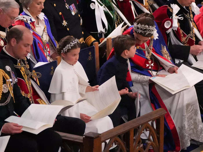 At another point in the ceremony, Louis and Kate had a whispered conversation, as they did at the Platinum Jubilee in 2022. He later left the ceremony.