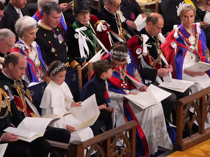 At another point in the ceremony, Louis and Kate had a whispered conversation, as they did at the Platinum Jubilee in 2022. He later left the ceremony.