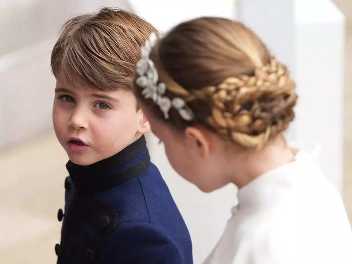 He looked directly at a camera as he spoke to his sister before the ceremony.