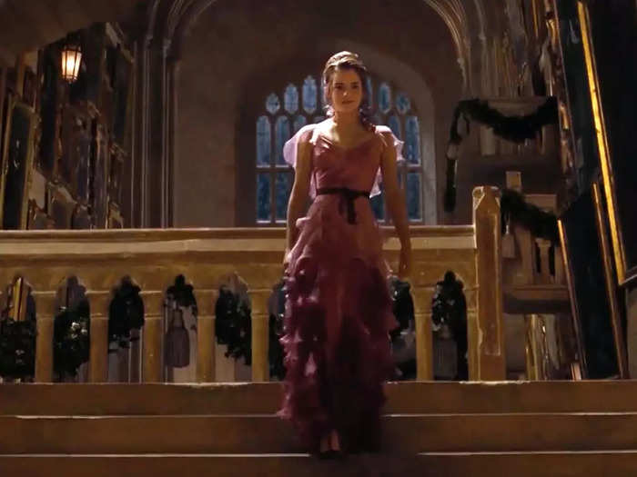 Emma Watson said she found filming her Yule Ball entrance to be "miserable."