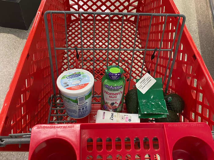 After almost two hours of shopping and Googling items on and off my shopping list, I only had five items in my cart and was exhausted so I headed over to the cash registers.