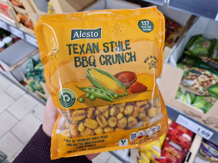 Alesto Texan-style BBQ crunch is a great savory snack.