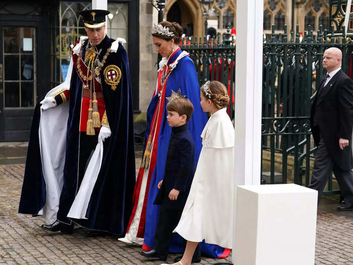 Prince William, Kate Middleton, Princess Charlotte, and Prince Louis