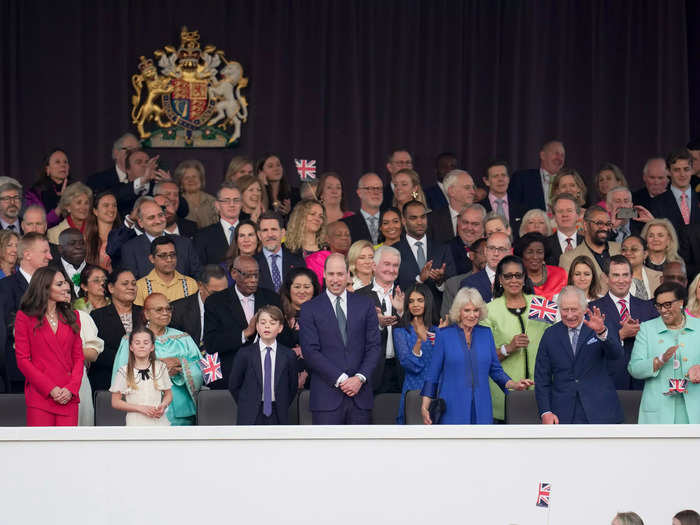 The British royal family joined 20,000 guests for a concert at Windsor Castle on Sunday in celebration of King Charles