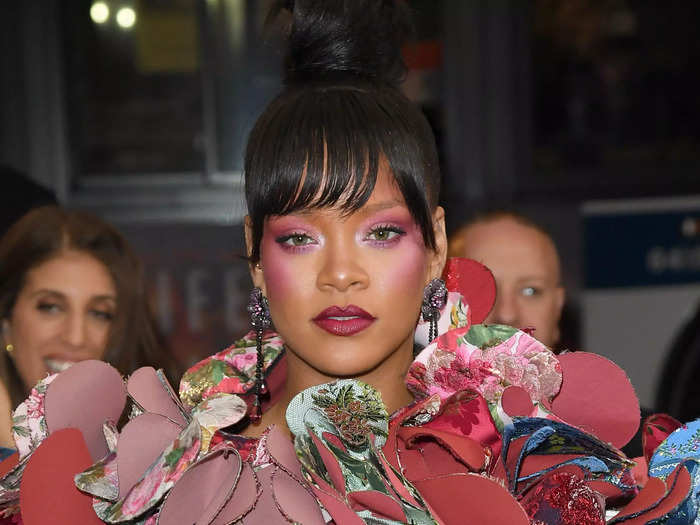 Rihanna sported a fringe for the 2017 Met Gala.