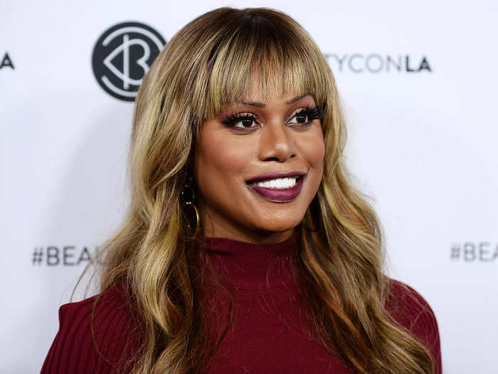 Laverne Cox briefly had bangs back in 2017.