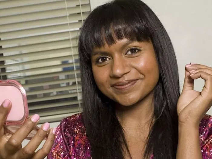 Mindy Kaling had bangs while starring on "The Office."