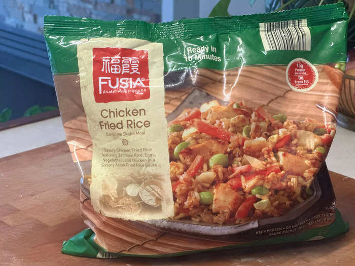 I was excited to try the chicken fried rice from Aldi