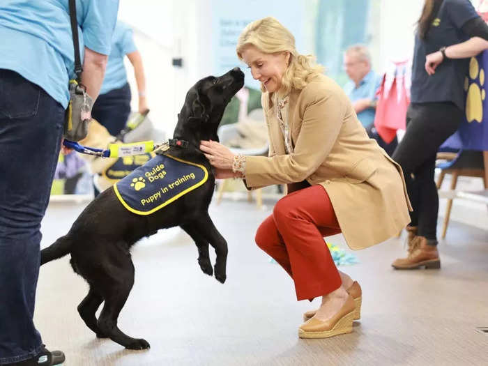 On Monday, Jackson joined Sophie, Duchess of Edinburgh, as she visited a guide dog training center in London as part of The Big Help Out.