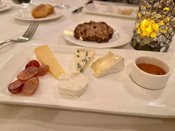 After the steak, we received a platter of curated cheeses.