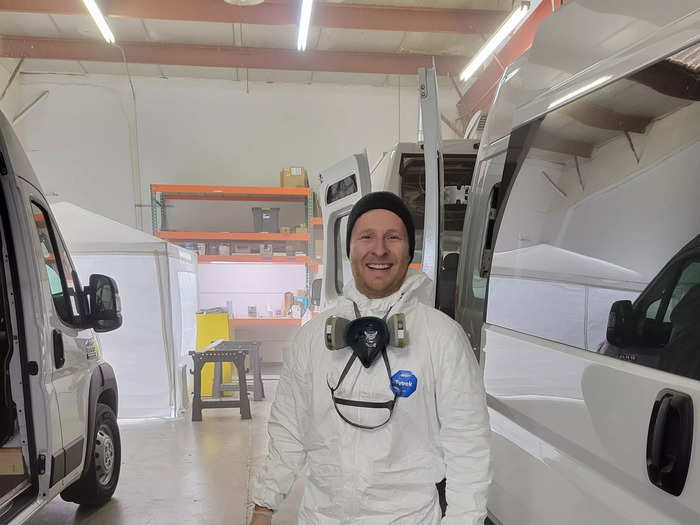 Singer said his previous experience working on aircraft interiors at Boeing came in handy. It inspired ideas like foam padding on cabinet doors that keep them from rattling while the van moves.