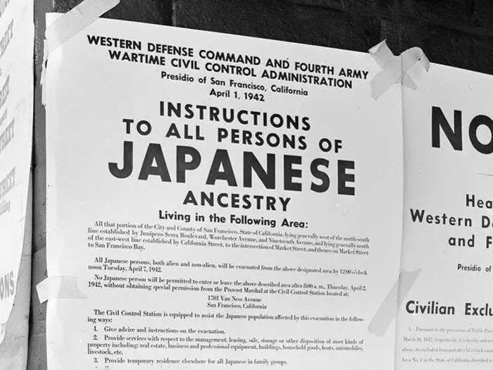 In February 1942, three months after the attacks on Pearl Harbor, then-President Franklin Delano Roosevelt signed an executive order authorizing "the forced removal of all persons deemed a threat to national security," allowing Japanese Americans, citizens or not, to be moved to "relocation centers."