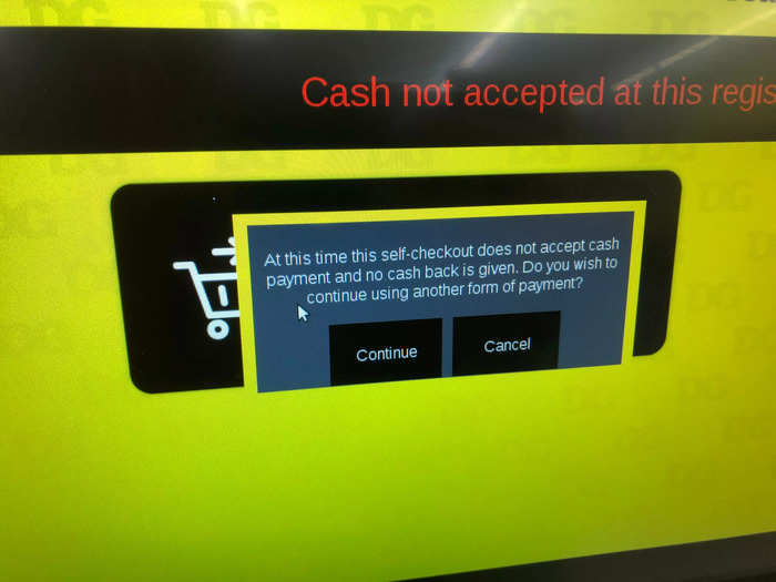 As I touched the screen on a self-checkout kiosk, a message popped up saying I couldn