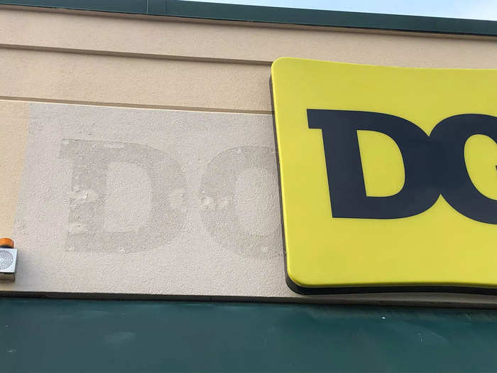 If you looked closely, you could see evidence of the sign that had been used when this location was a regular Dollar General.