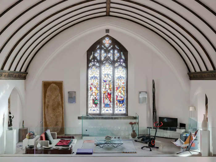 Prendeville says that she was drawn to the chapel because it was still a "bare shell," which gave her the opportunity to design the home from scratch.