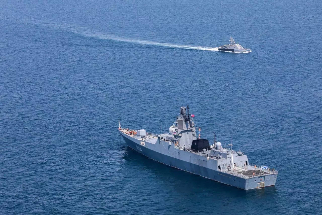 Iran China Russia navy warship exercise Indian Ocean