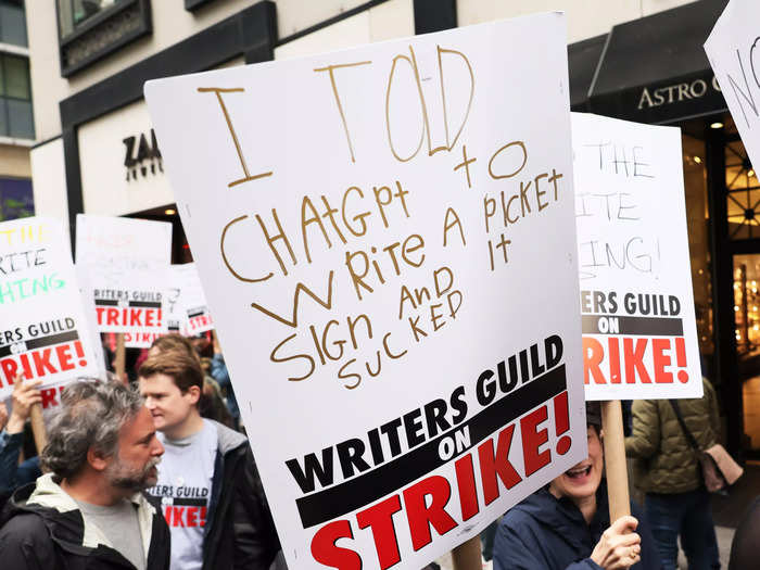 "I told ChatGPT to write a picket sign and it sucked."