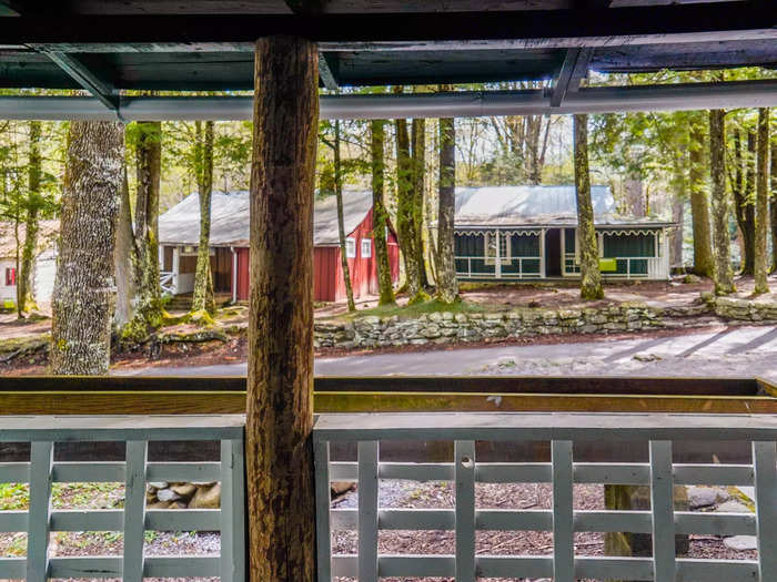 From the front porches, I pictured kids running around while waving to other families outside of their cabins.