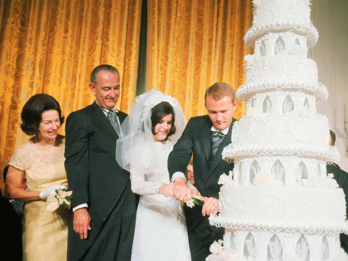 Claudia Alta "Lady Bird" Johnson saw her two daughters get married during her time in the White House.