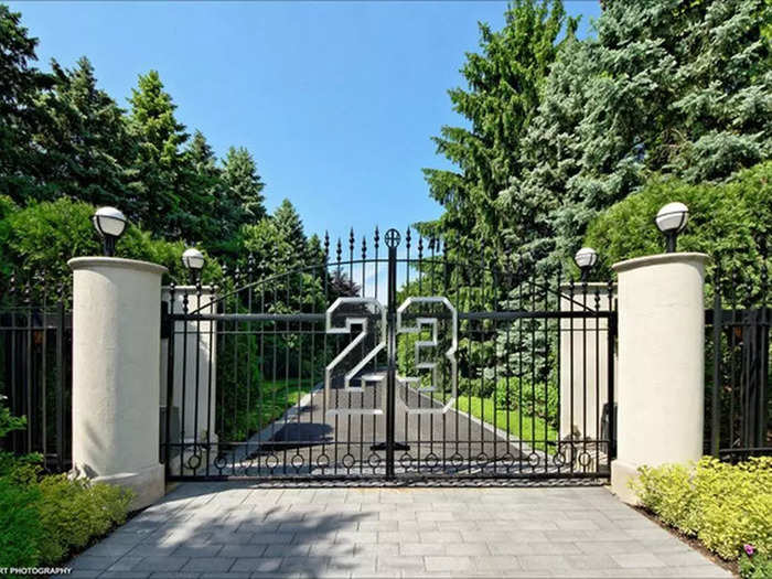 Anyone who approaches from the ground can tell right away that this estate belongs to the legendary No. 23, Michael Jordan — and that might be what