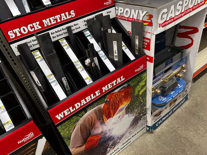 Plus, welding supplies and stock metal for building your own projects.