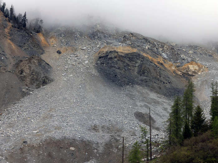 The mountain and the rocks on it have been moving since the last Ice Age, officials say.