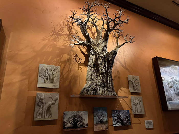 An exhibit with various trees stood out to me in the Safari Gallery room.