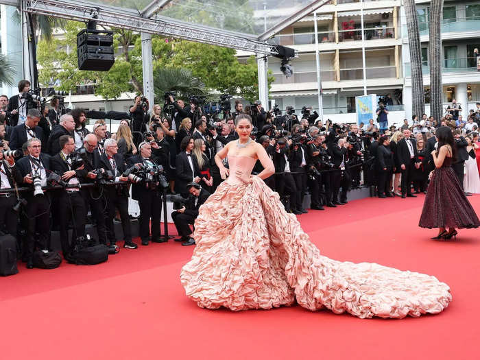 Thai actor Araya A. Hargate wore one of the most dramatic ball gowns on the red carpet.