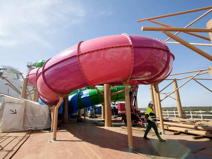 … hair-raising rope and obstacle course, and what Royal Caribbean says will be the largest water park at sea.