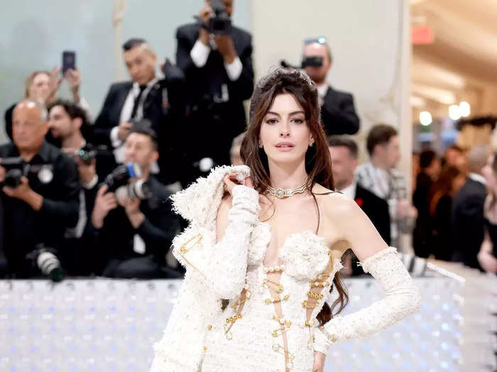 The tweed gown Hathaway wore to the 2023 Met Gala was undoubtedly one of her best of the year.