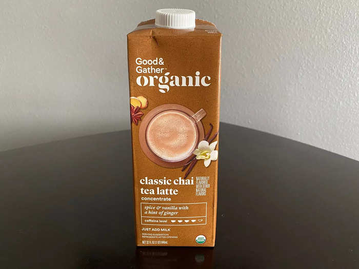 The Good & Gather chai concentrate had a convenient container and was a great deal.