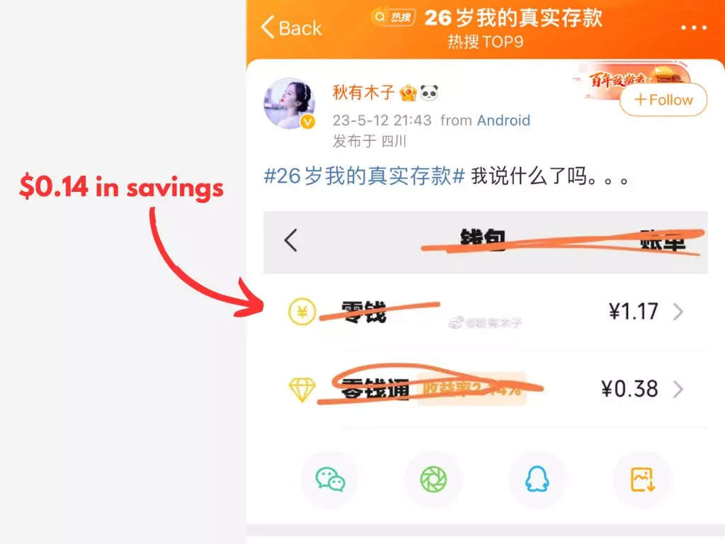 A screenshot of a Weibo user
