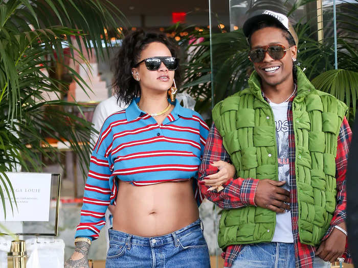 Rihanna and Rocky showed love for the slouchy boyfriend jeans cut while out and about in March.