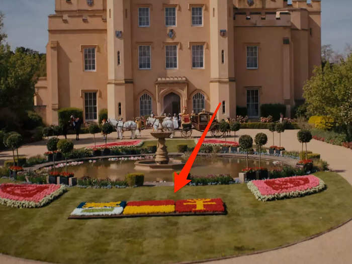 In the opening scene, the flowers outside Charlotte