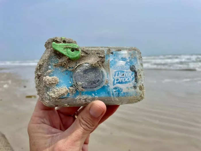 A waterproof camera was also found — time will tell if the film can be developed.