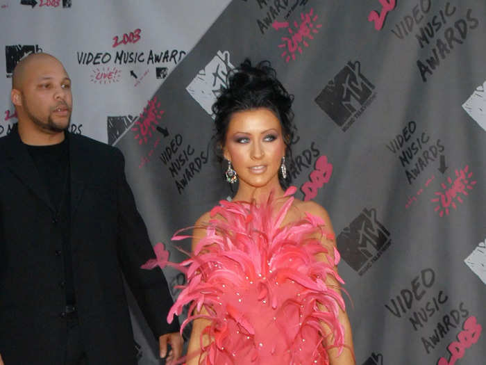 Aguilera struck again at the 2003 VMAs sporting an entirely different style.