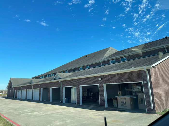 The garage has since been turned into extra storage space for tenants of the office building.