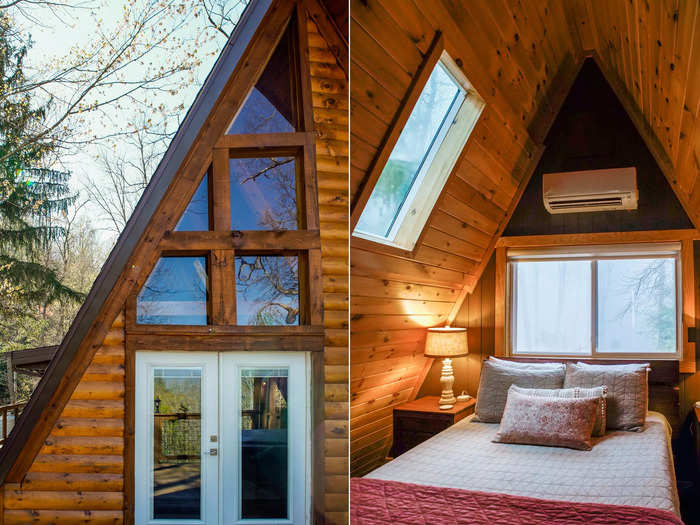 Unlike my first Airbnb, this cabin was an A-frame. I thought the home